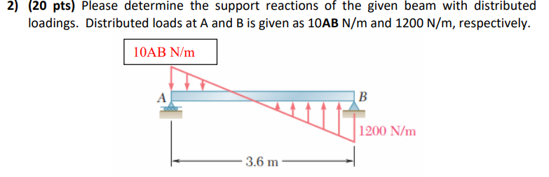 ( 2 0 pts ) Please determine the support