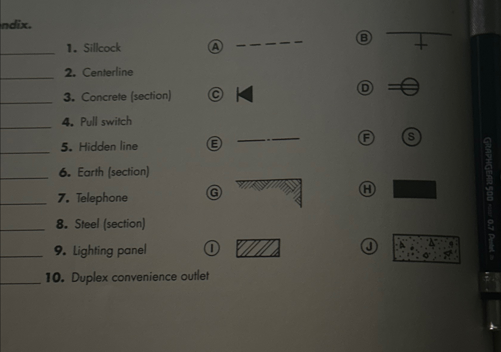 Sillcock ( A ) - - - cdots ( B ) 7 Centerline