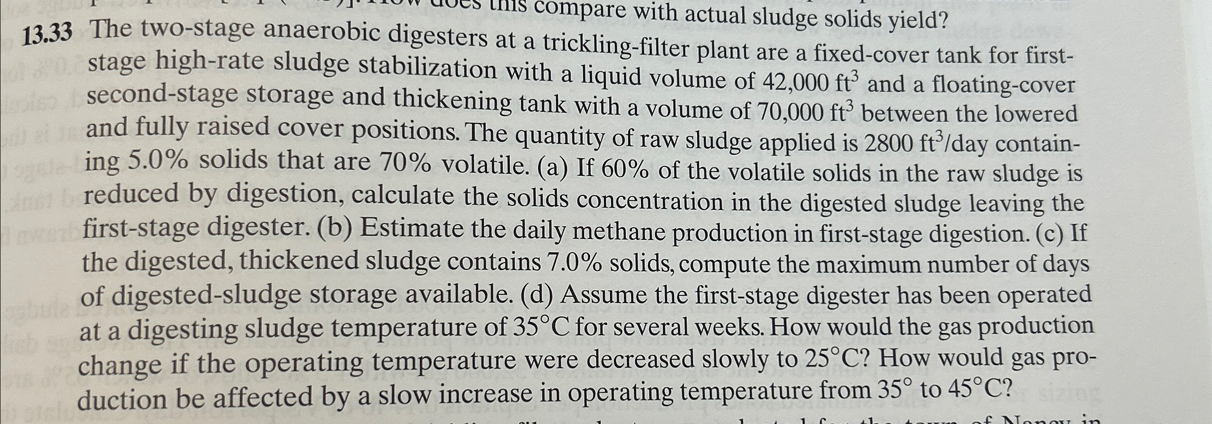 1 3 . 3 3 The two - stage anaerobic digesters at