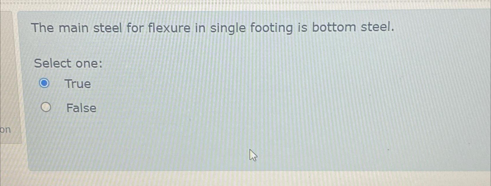 The main steel for flexure in single footing is