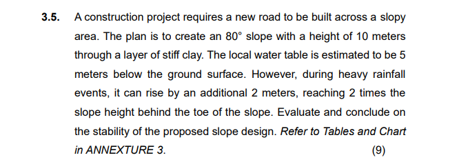 3 . 5 . A construction project requires a new