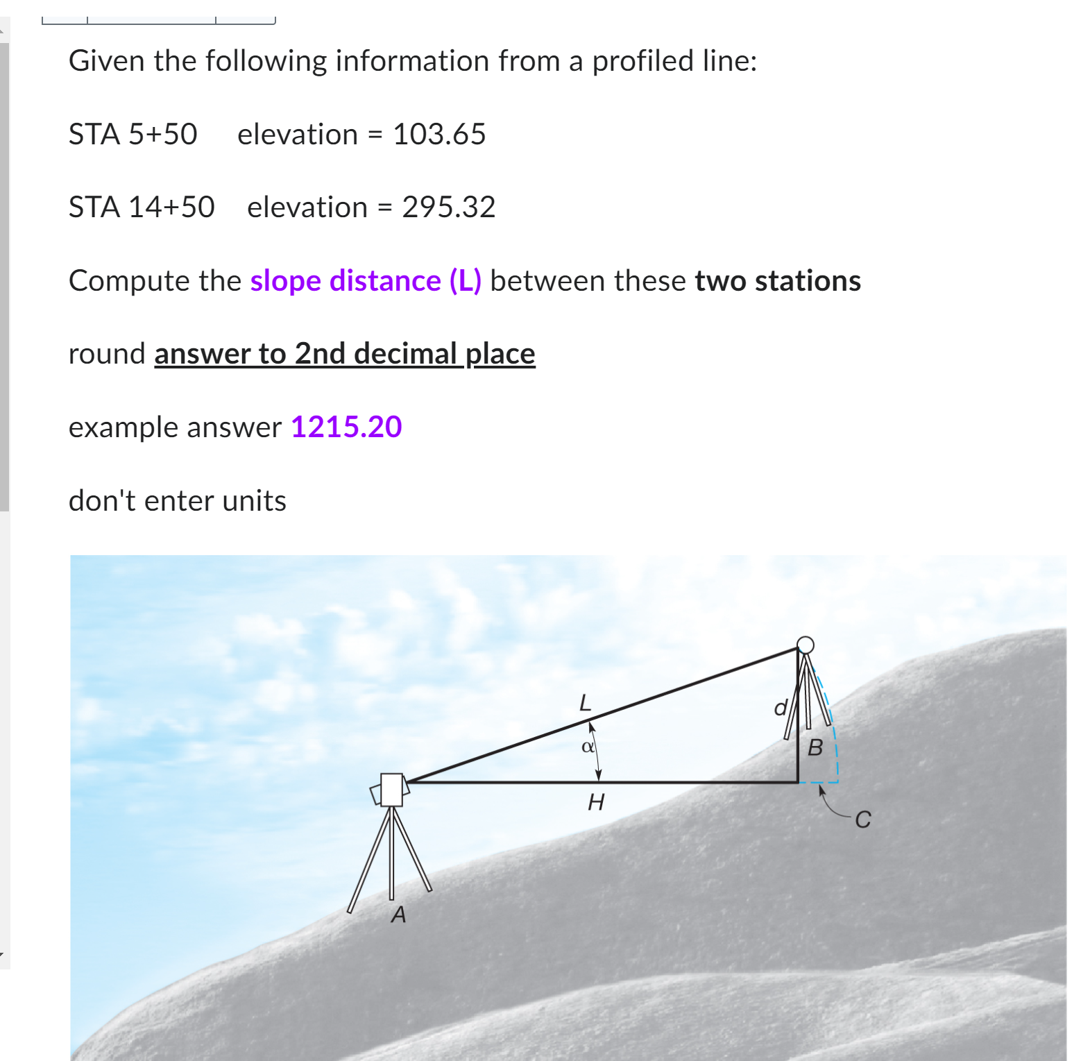 Given the following information from a profiled