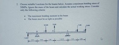 Choose switable 1 - axctions for the beams below.