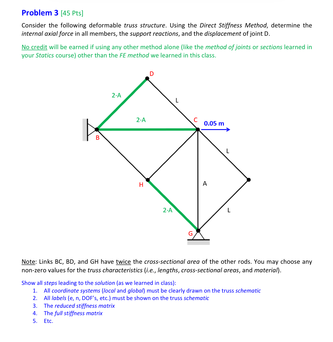 Problem 3 [ 4 5 Pts ] Consider the following