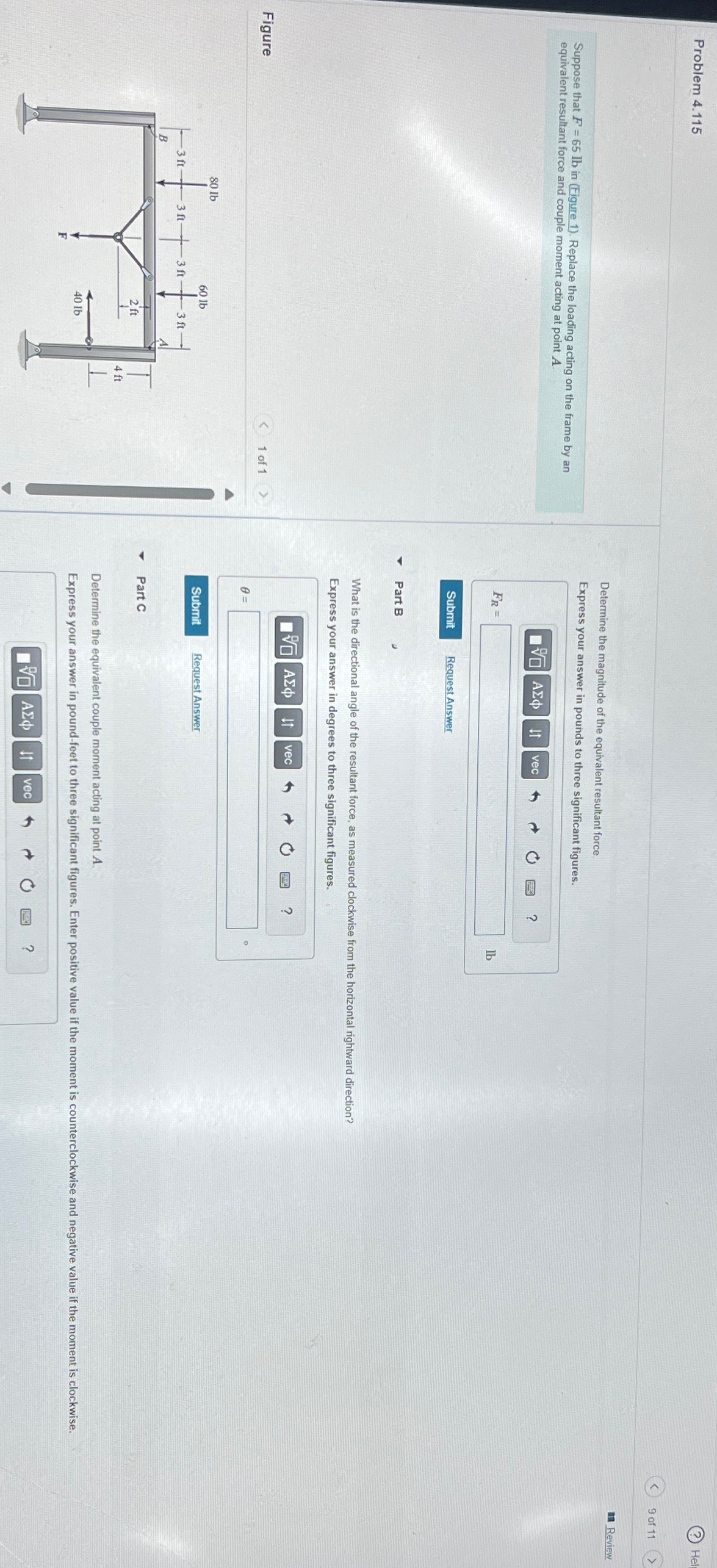 Problem 4 . 1 1 5 Hel 9 of 1 1 Determine the