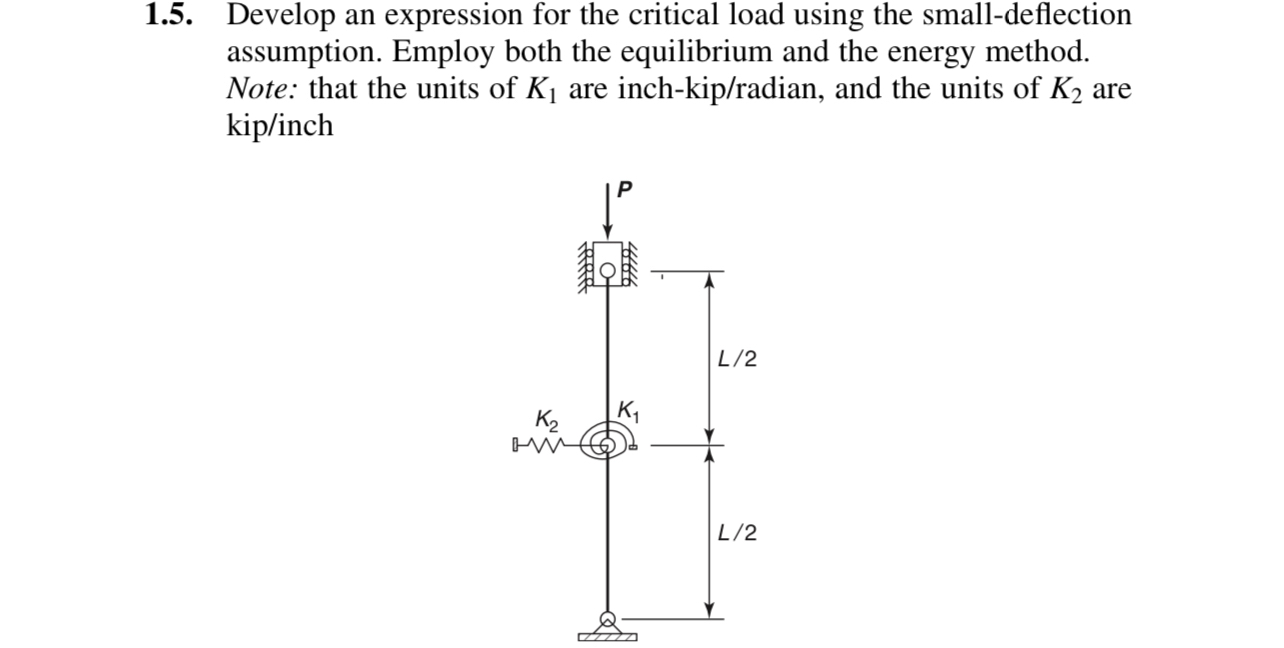 1 . 5 . Develop an expression for the critical