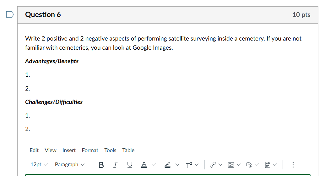 Question 6 Write 2 positive and 2 negative