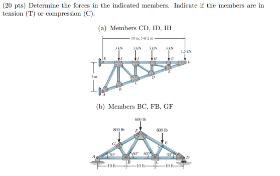 \ ( ( 2 0 \ mathrm { pts } ) \ ) Determine the