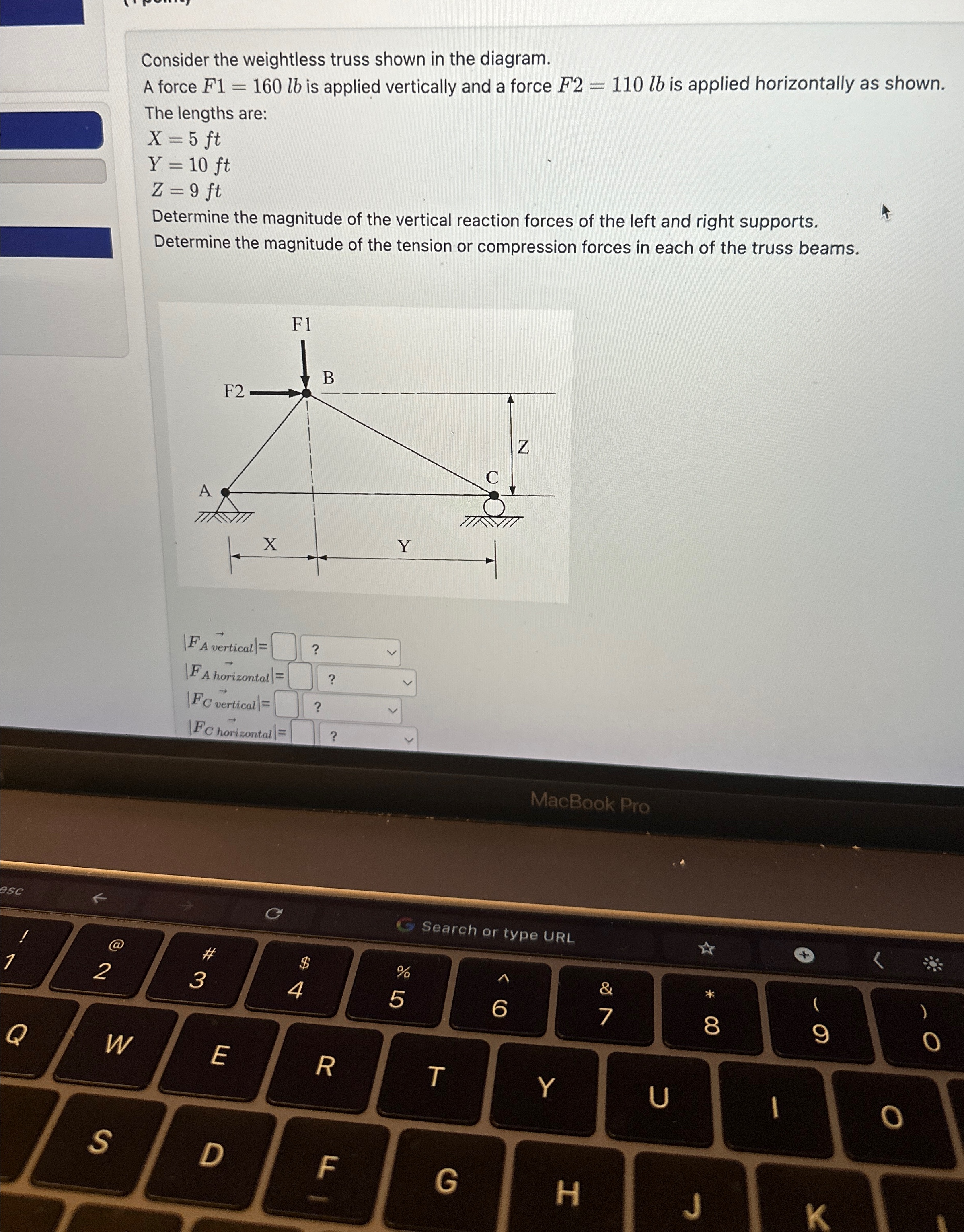 Consider the weightless truss shown in the