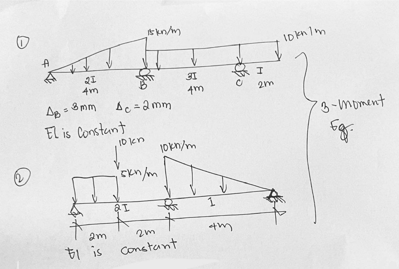 subject: civil eng please answer 1 and 2 three