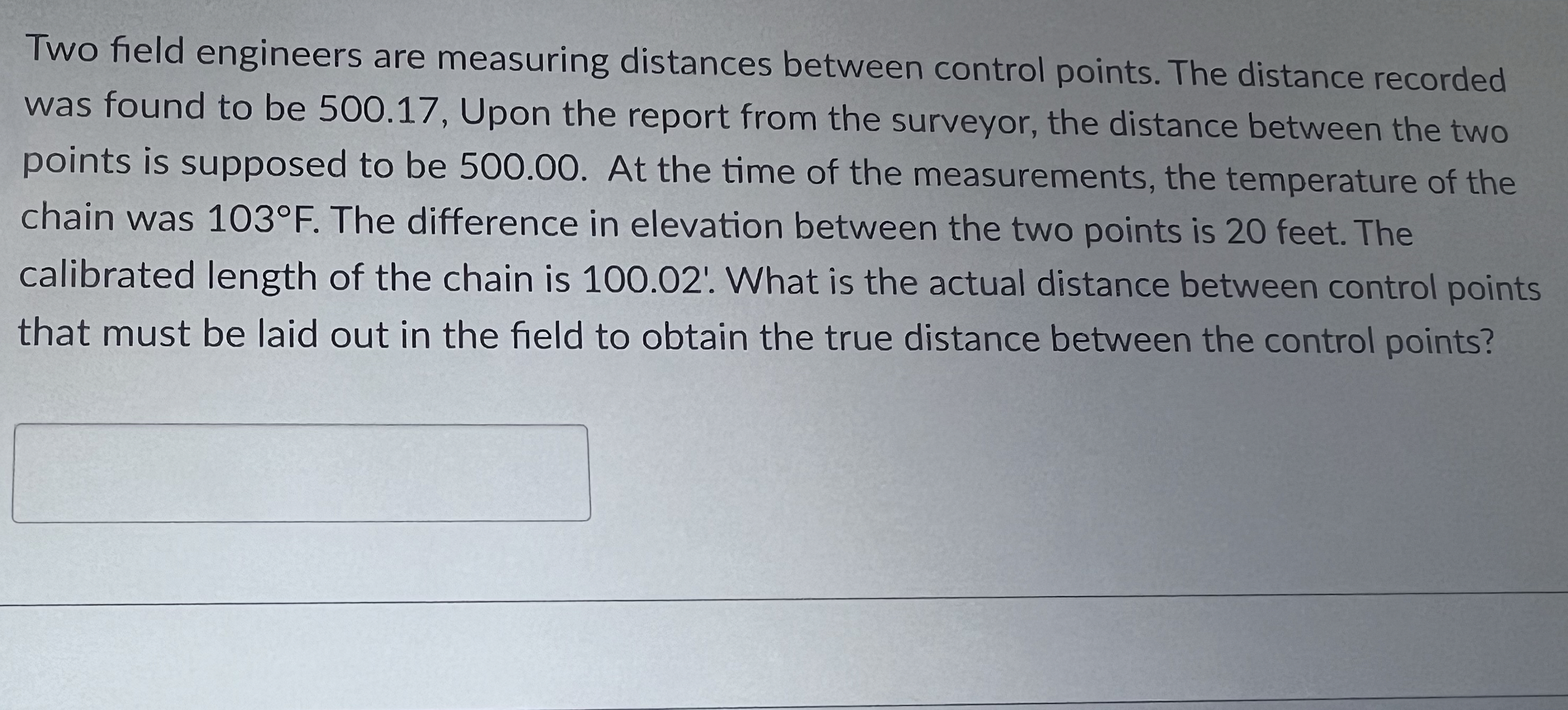 Two field engineers are measuring distances