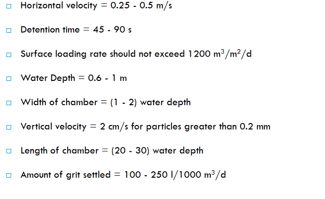 Question 1 . How much can grit chamber remove