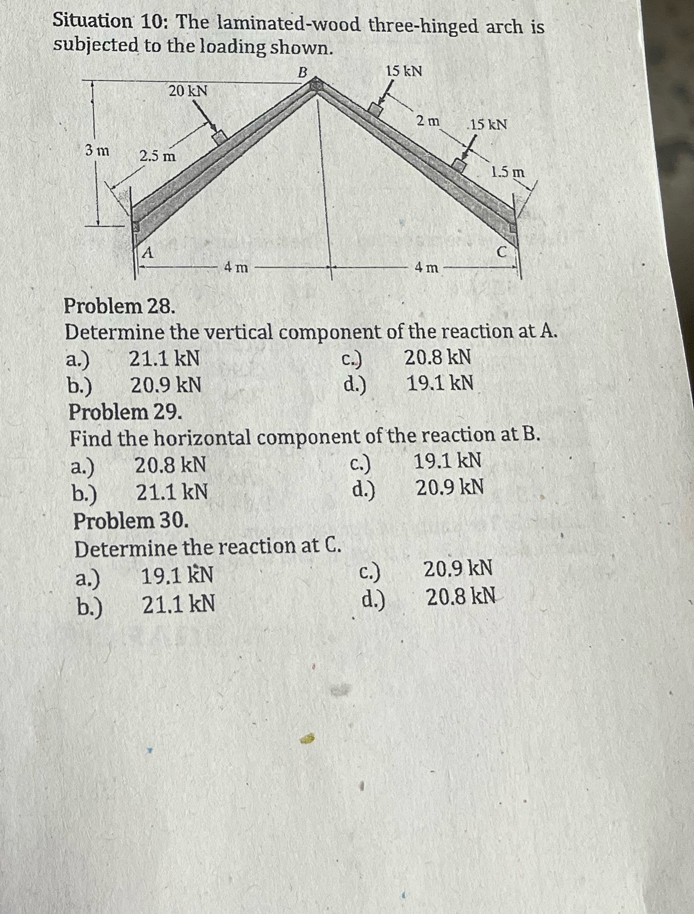 Situation 1 0 : The laminated - wood three -