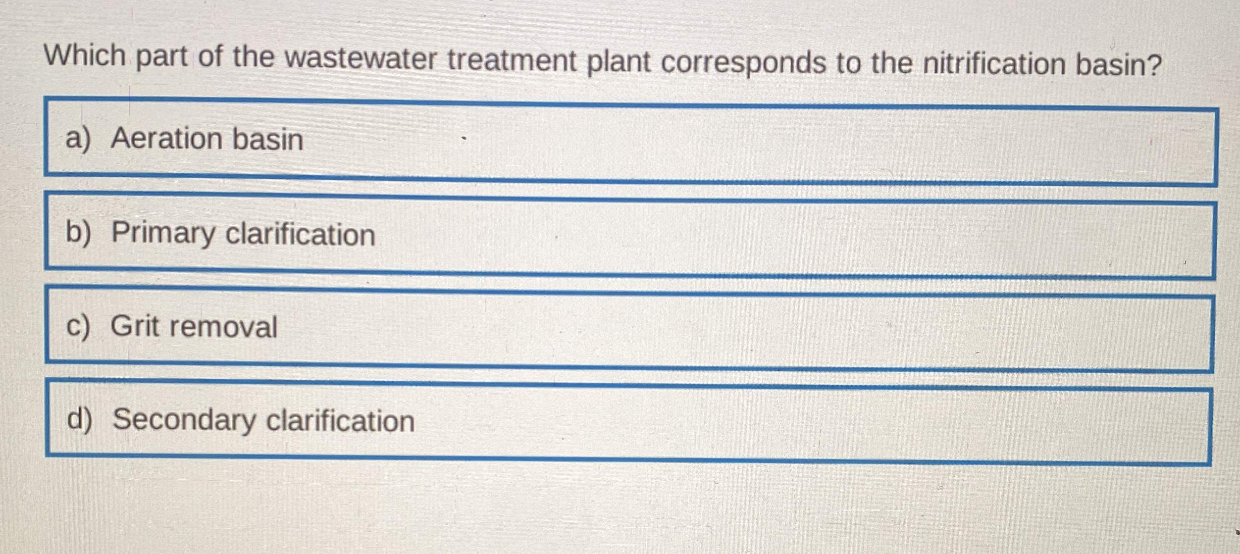 Which part of the wastewater treatment plant