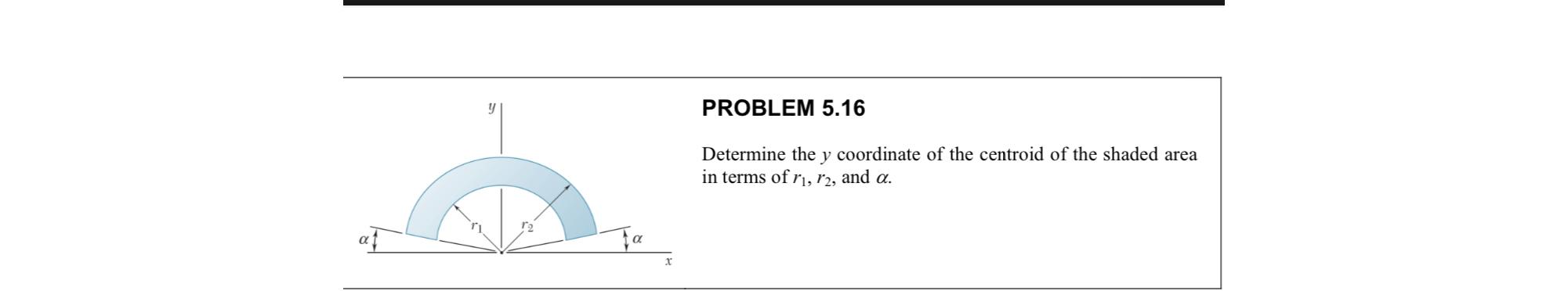 PROBLEM 5 . 1 6 Determine the y coordinate of the