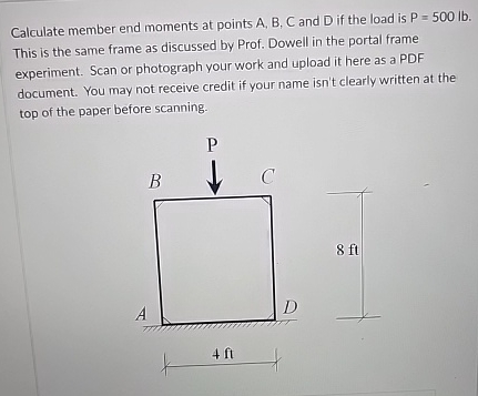 Calculate member end moments at points A , B , C