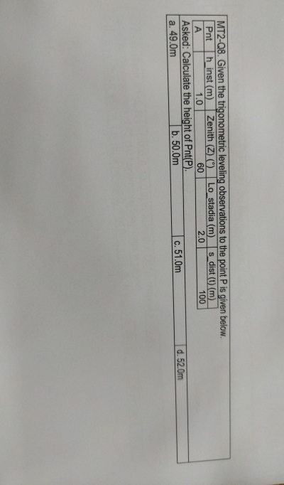 Aa . 4 9 . 0 mAsked: Calculate theb. 5 0 . 0 m |