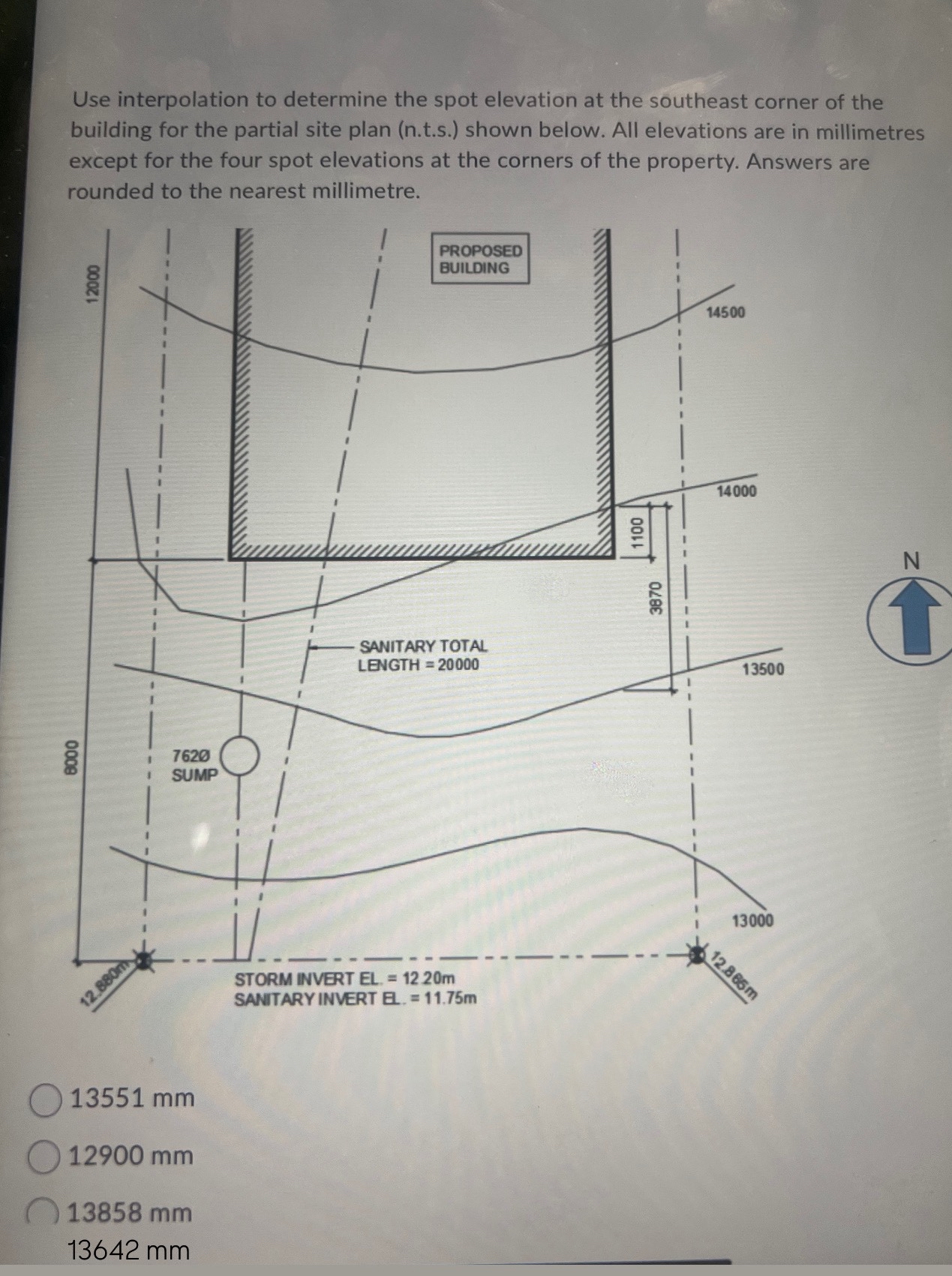 Use interpolation to determine the spot elevation