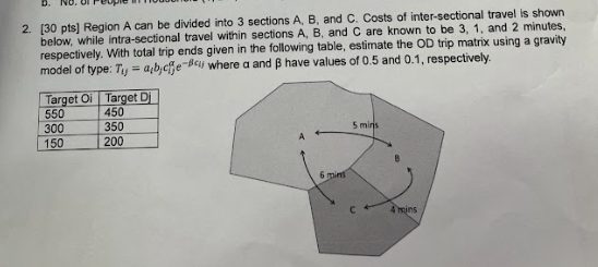 [ 3 0 pts ] Region A can be divided into 3