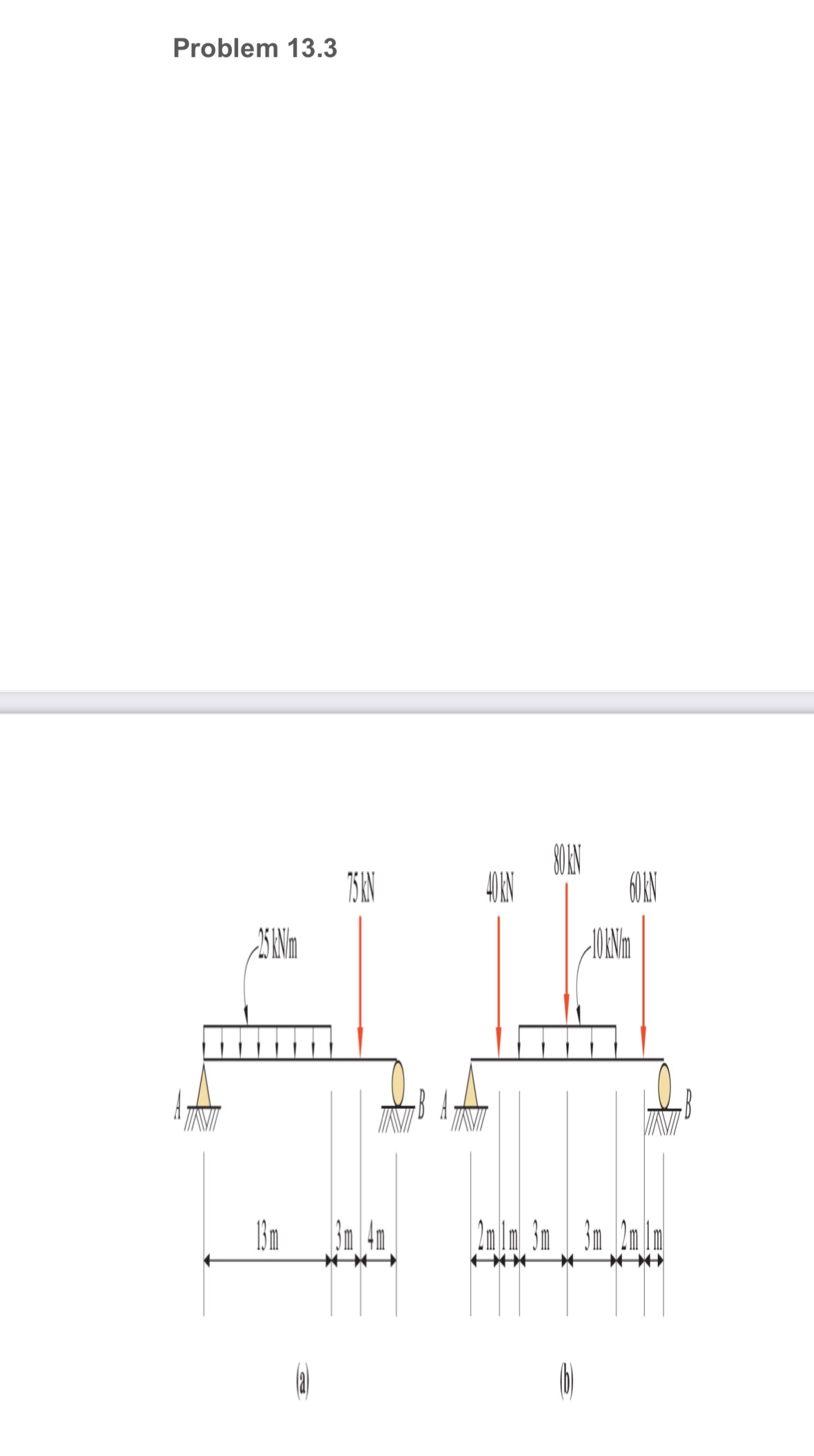 Problem 1 3 . 3 Use the shear moment method
