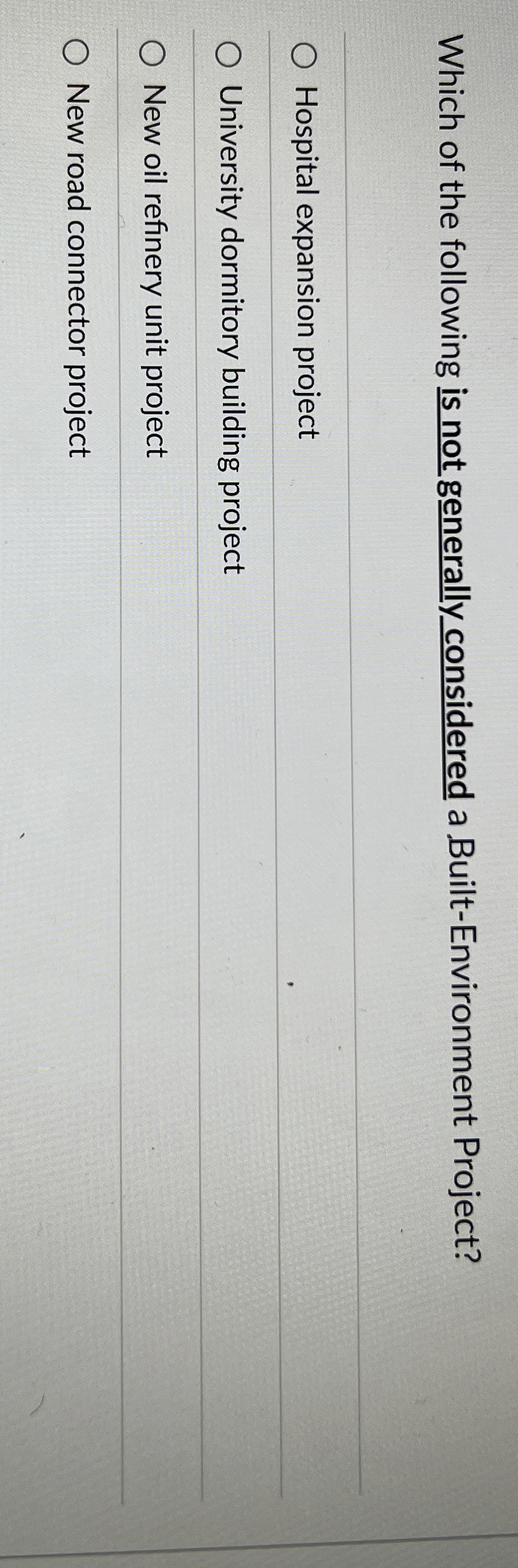 Which of the following is not generally