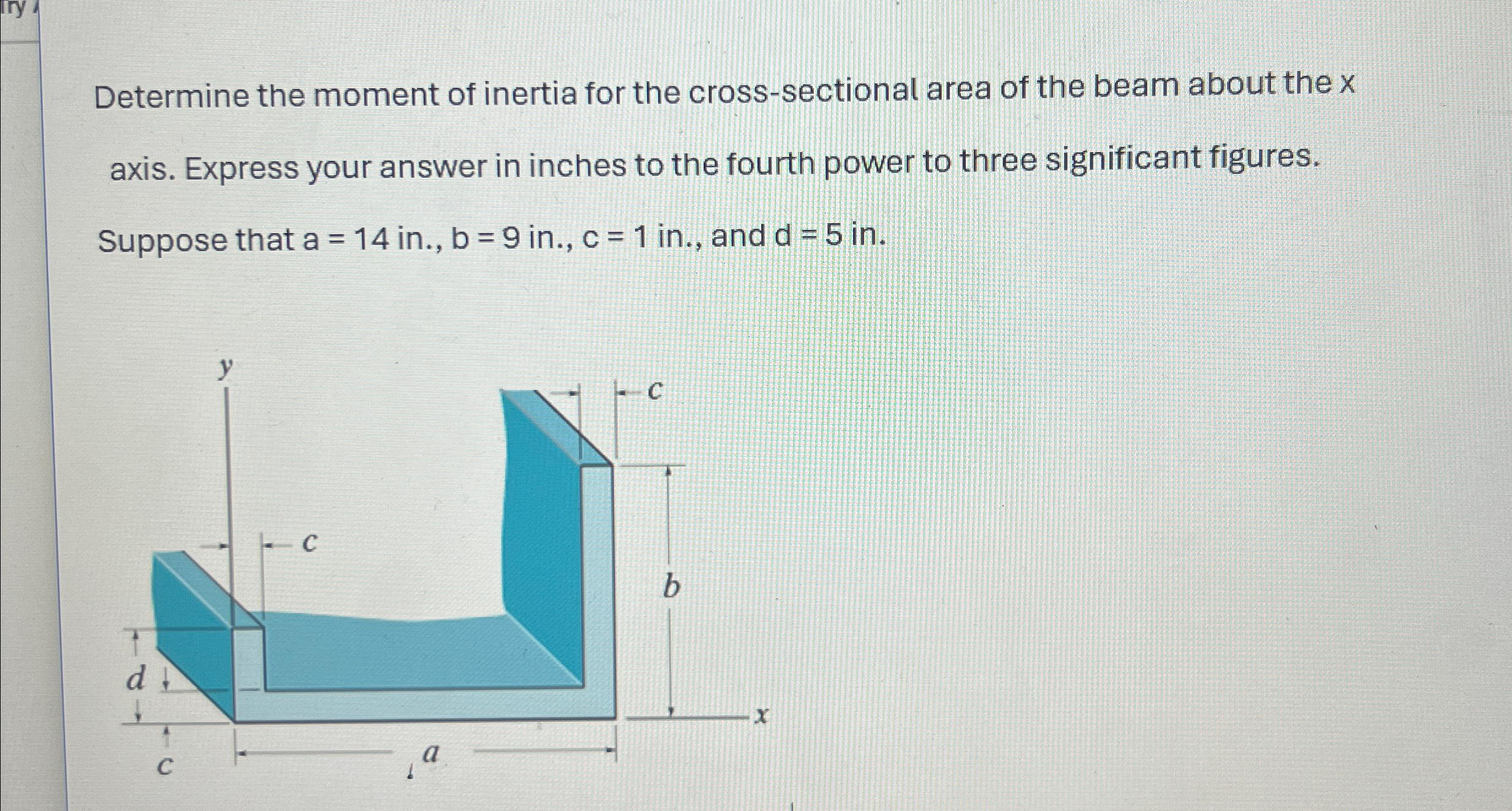 Determine the moment of inertia for the cross -