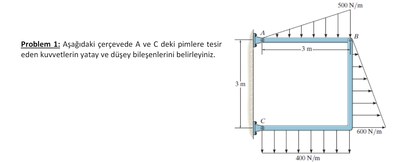 Problem 1 : A a daki er evede A ve C deki pimlere