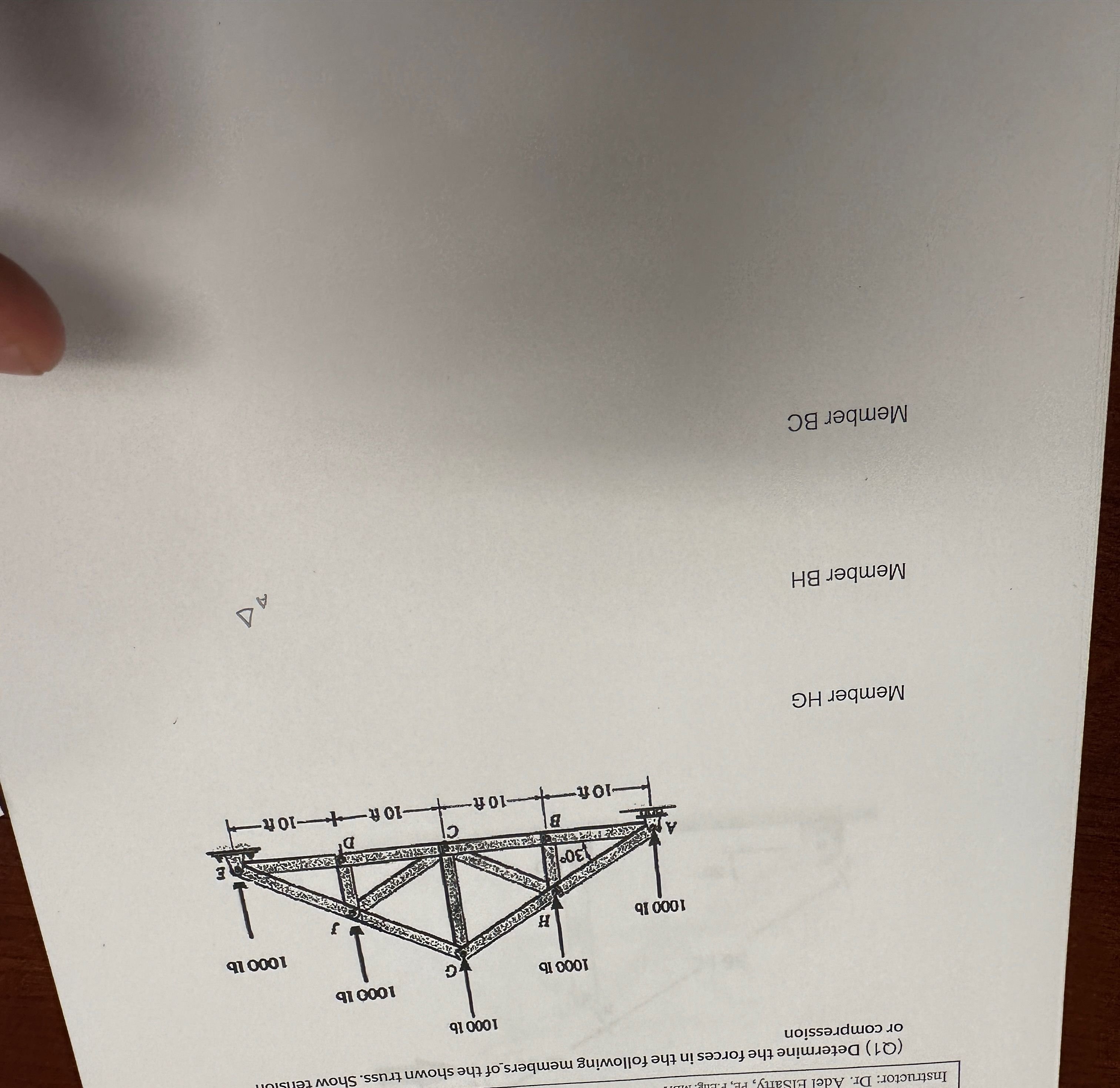 ( Q 1 ) Determine the forroc in the following