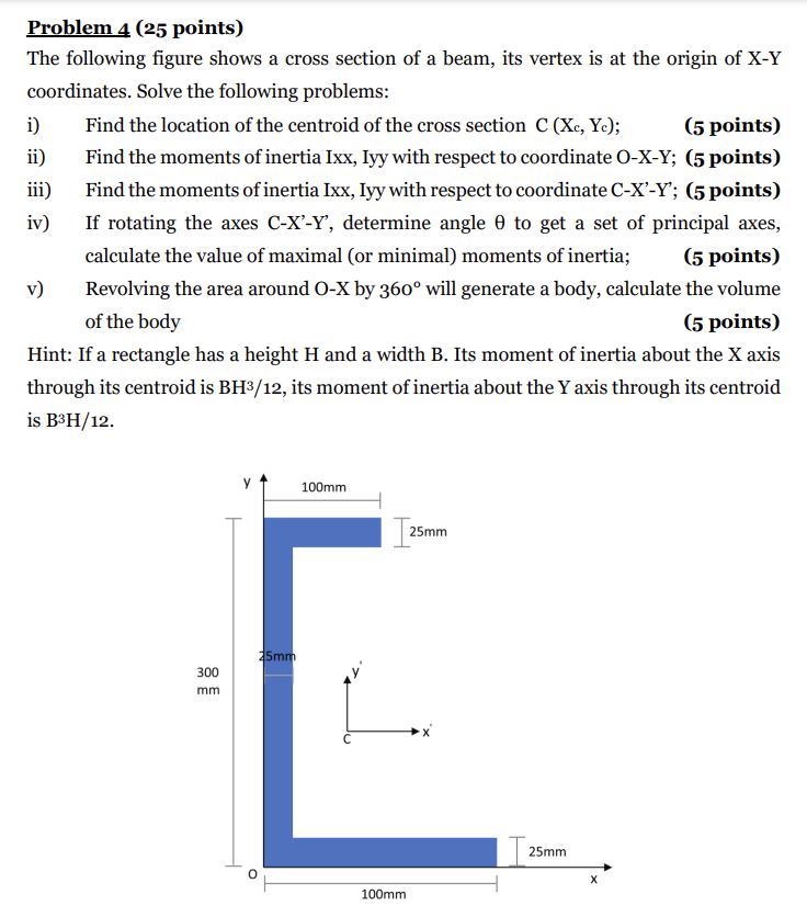 Problem 4 ( 2 5 points ) The following figure