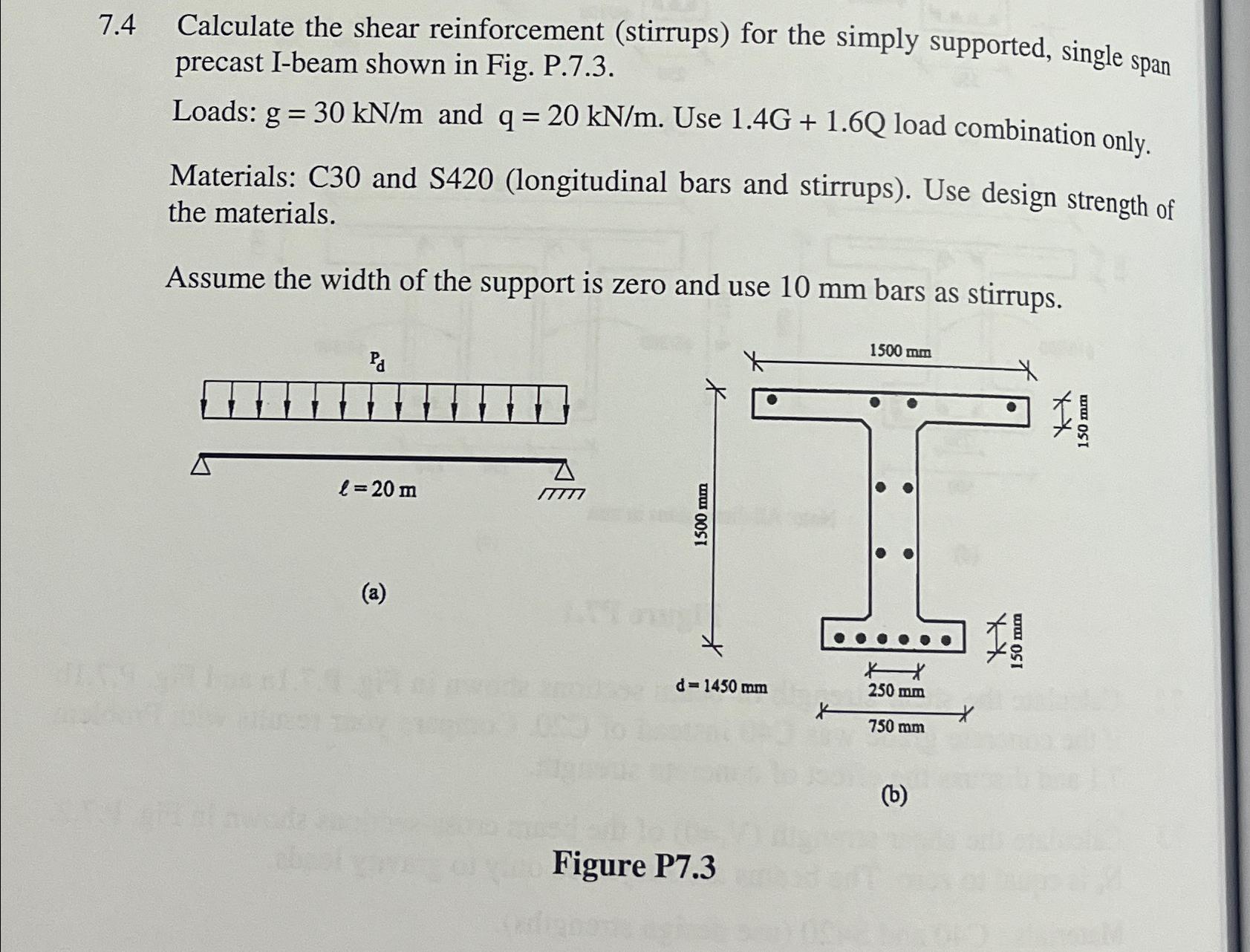 7 . 4 Calculate the shear reinforcement (