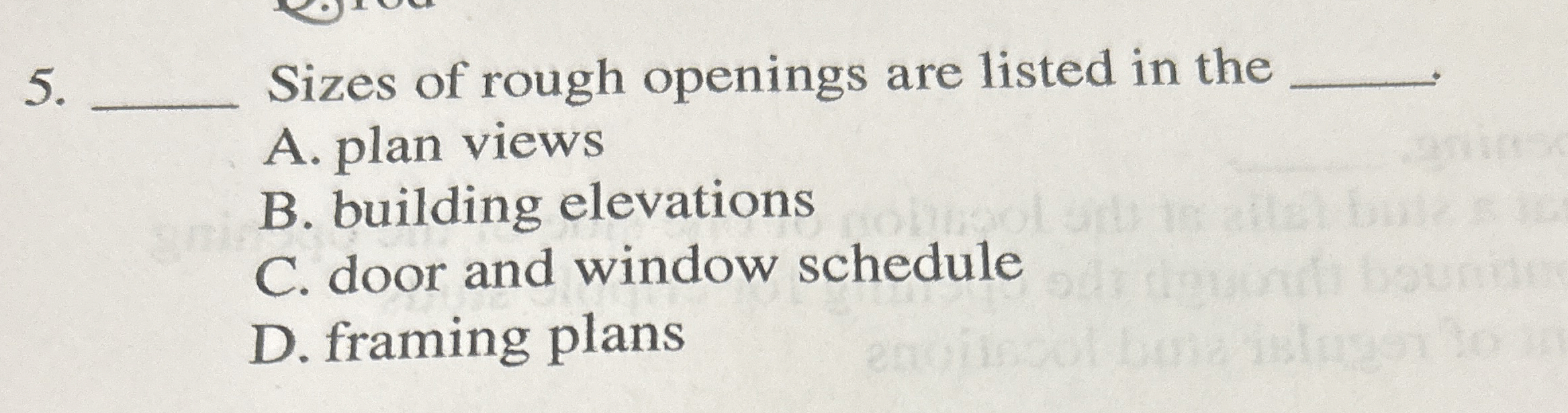 q , Sizes of rough openings are listed in the q ,