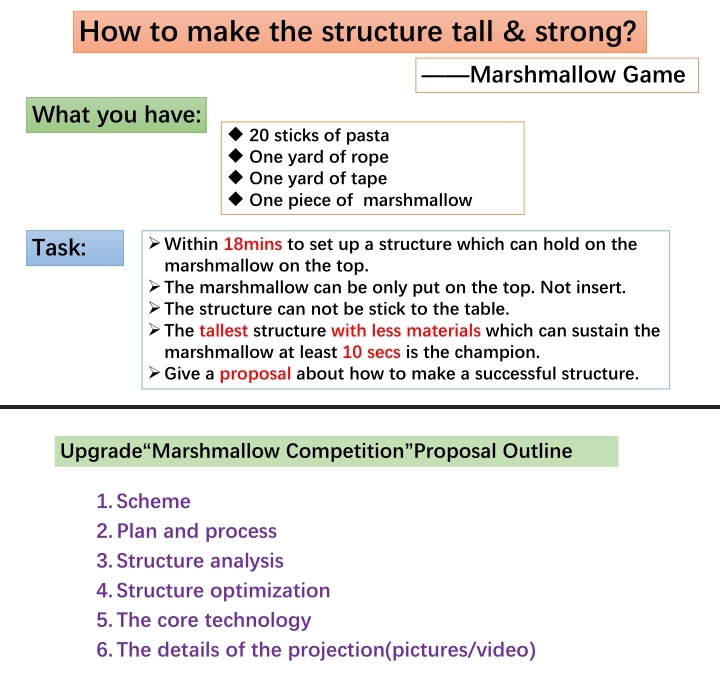 How to make the structure tall & strong? q ,