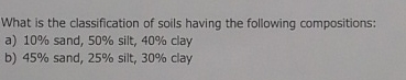 What is the classification of soils having the