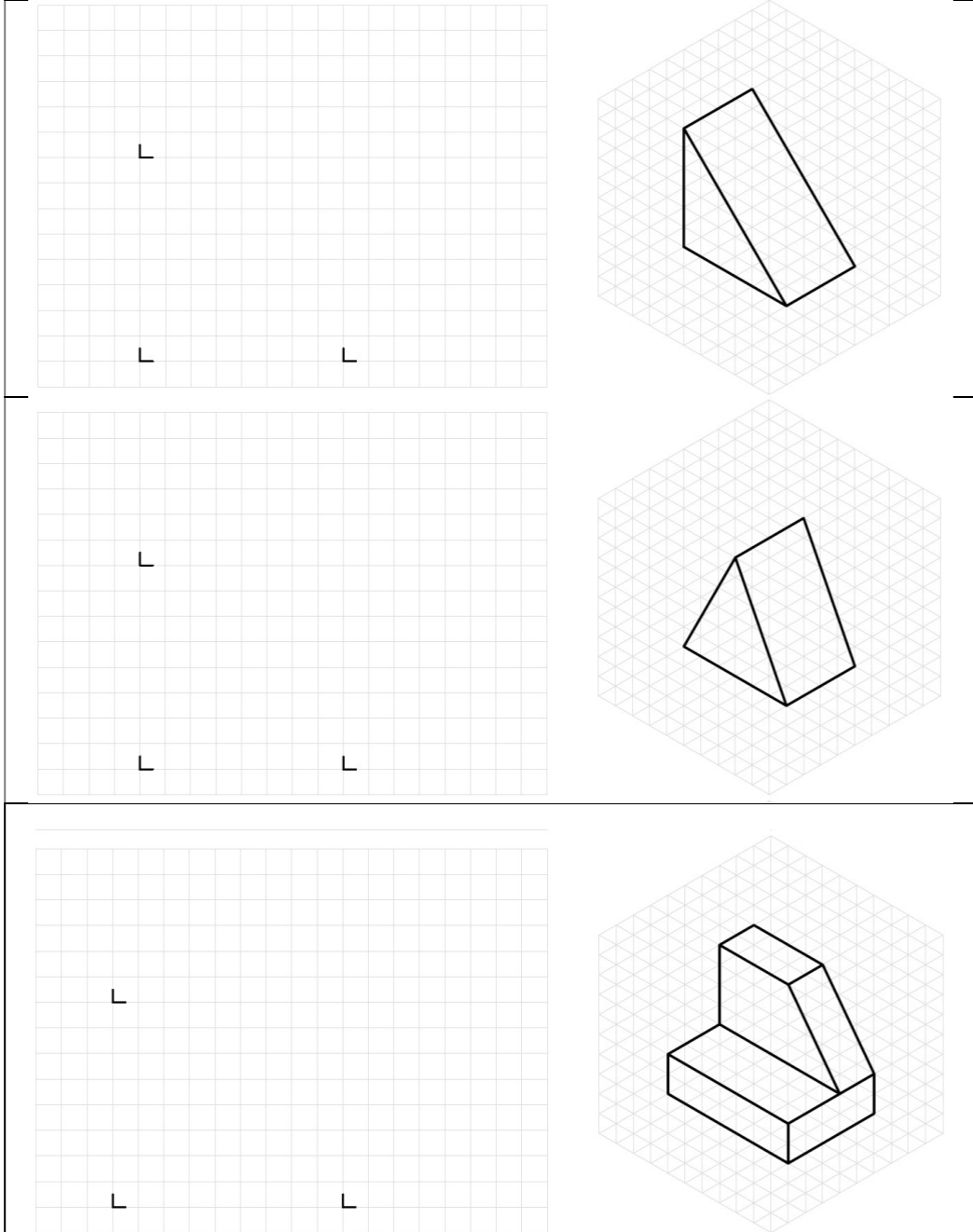 Front top and side view
