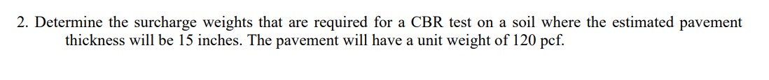 Determine the surcharge weights that are required