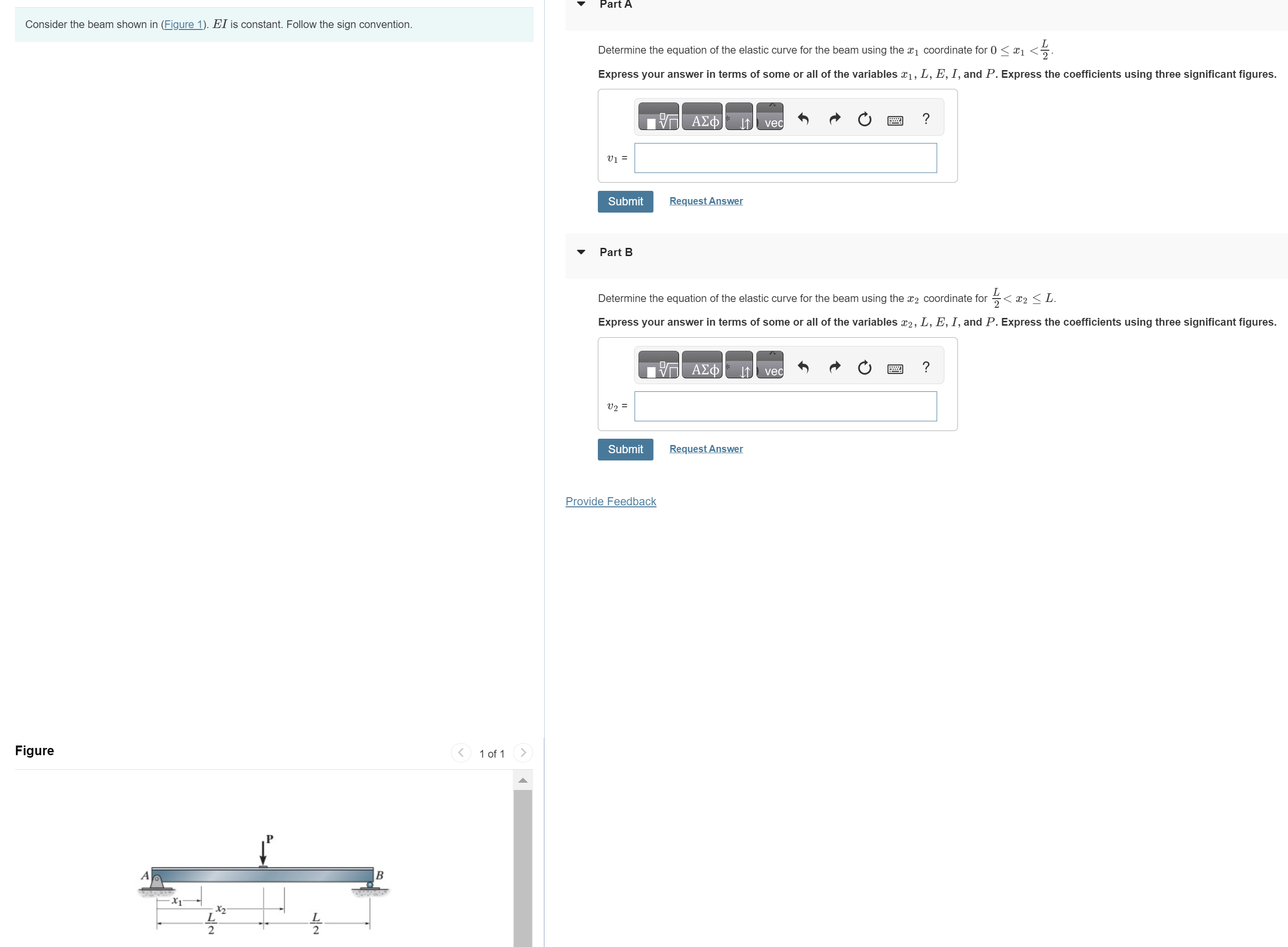 Determine the equation of the elastic curve for