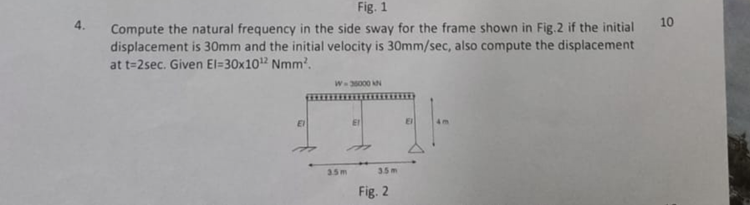 Fig. 1 Compute the natural frequency in the side