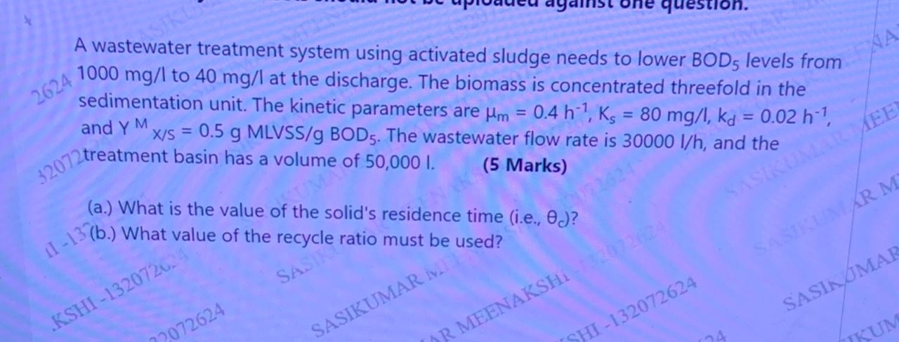 A wastewater treatment system using activated