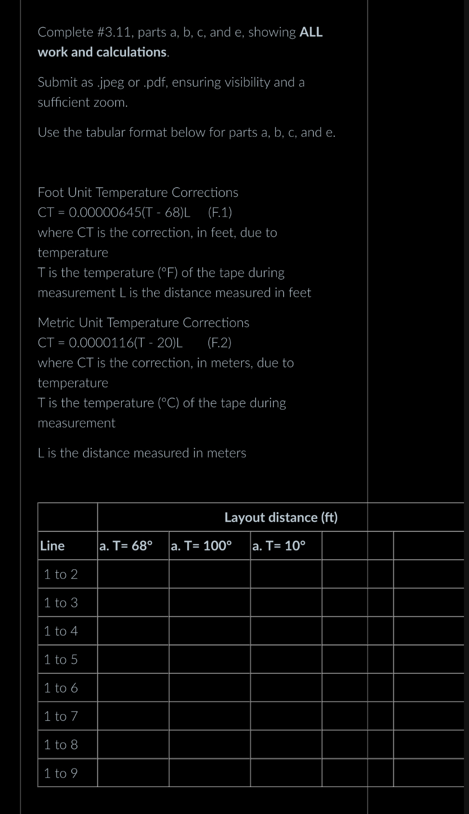 Complete # 3 . 1 1 , parts a , b , c , and e ,