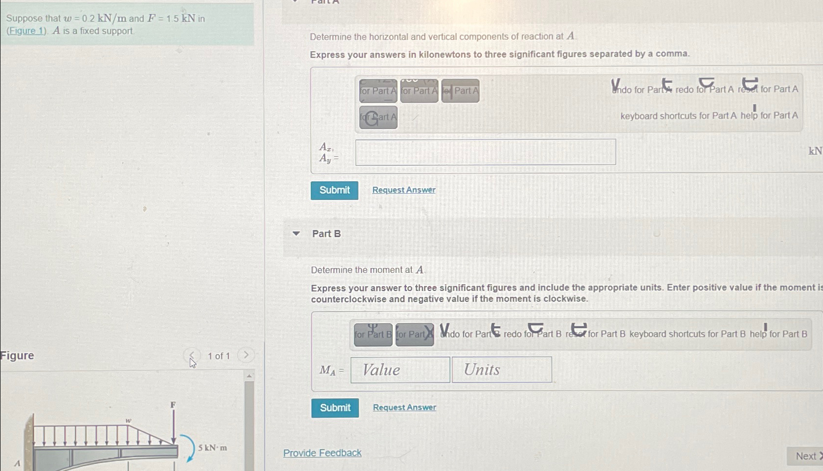Suppose that w = 0 . 2 k N m and F = 1 5 k N in (