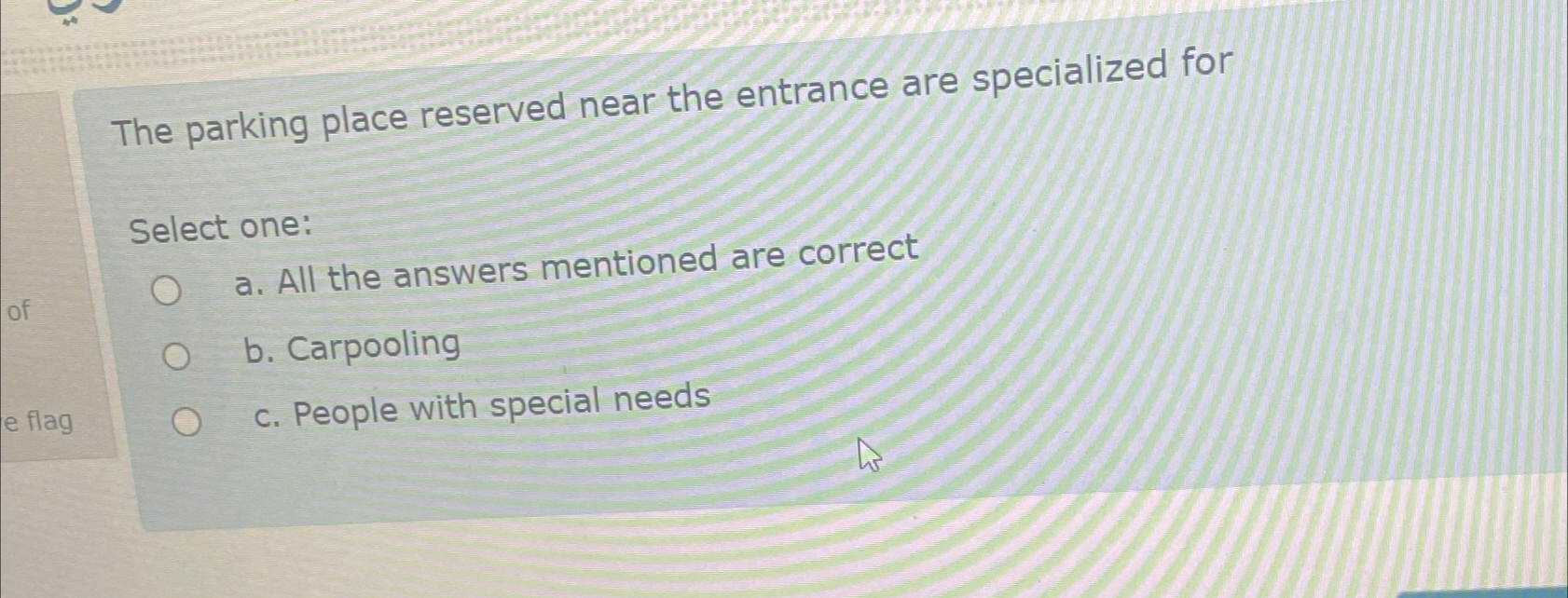 The parking place reserved near the entrance are