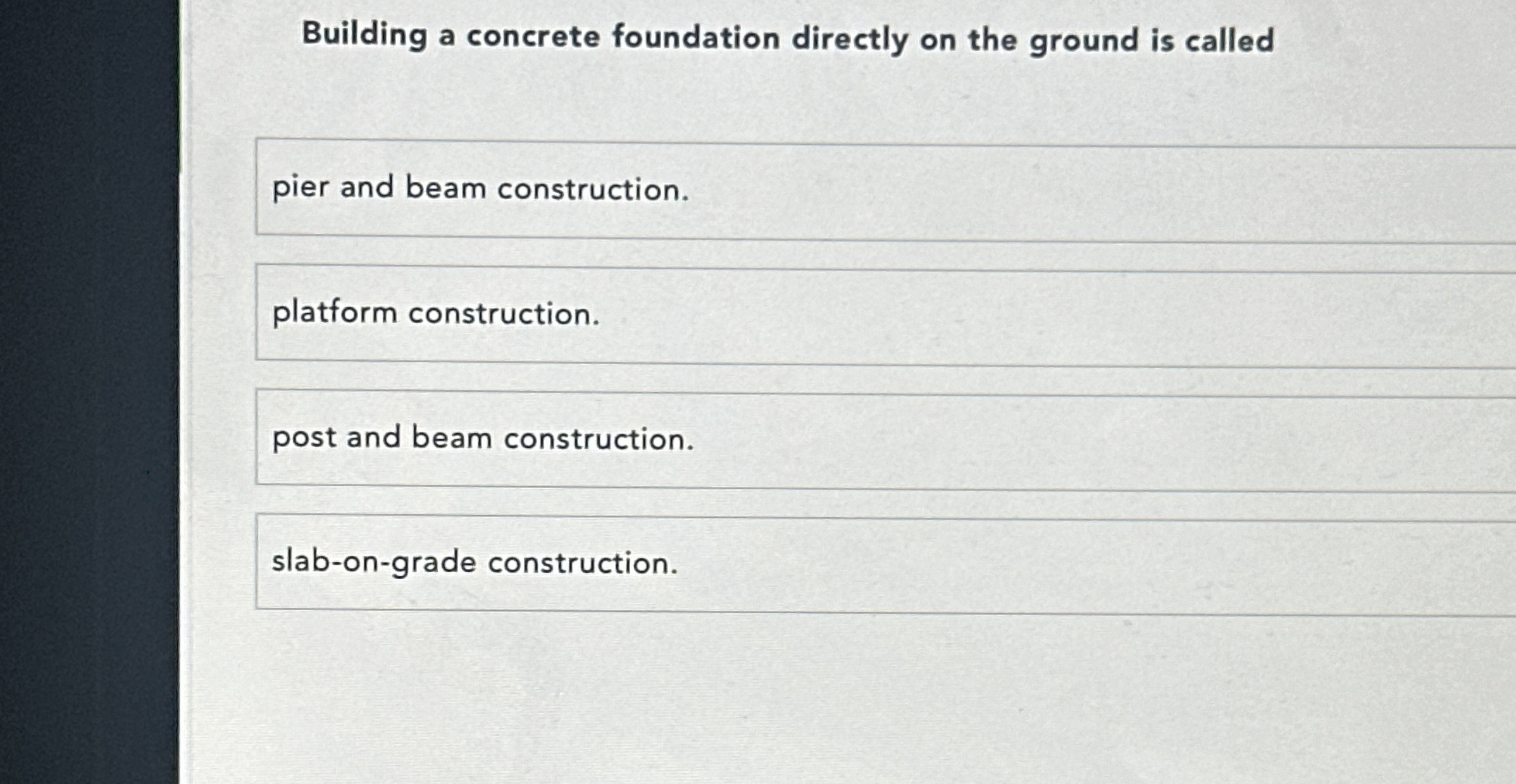 Building a concrete foundation directly on the