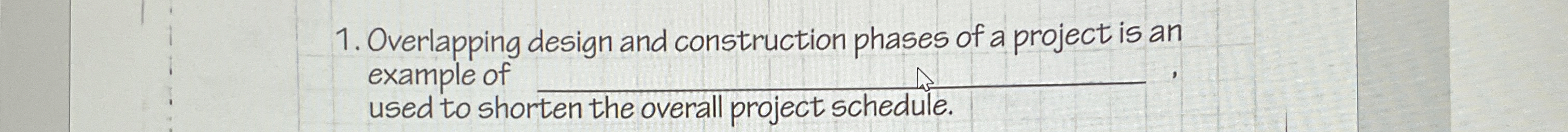 Overlapping design and construction phases of a