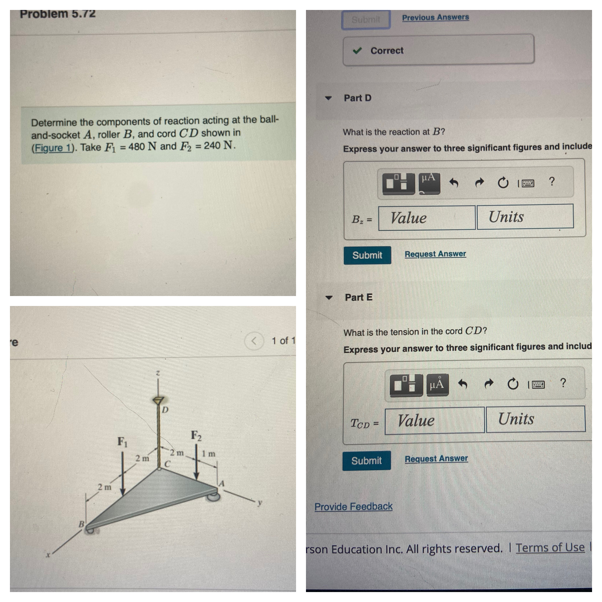 Problem 5 . 7 2 Submit Previous Answers Correct