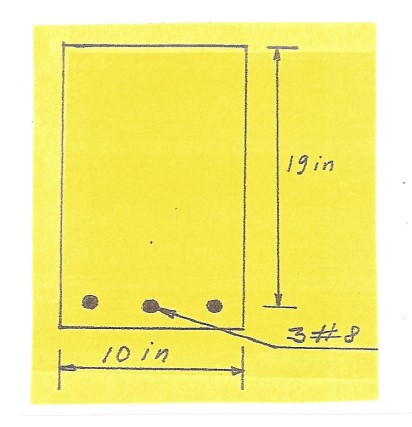 Referring to the reinorced concrete sections