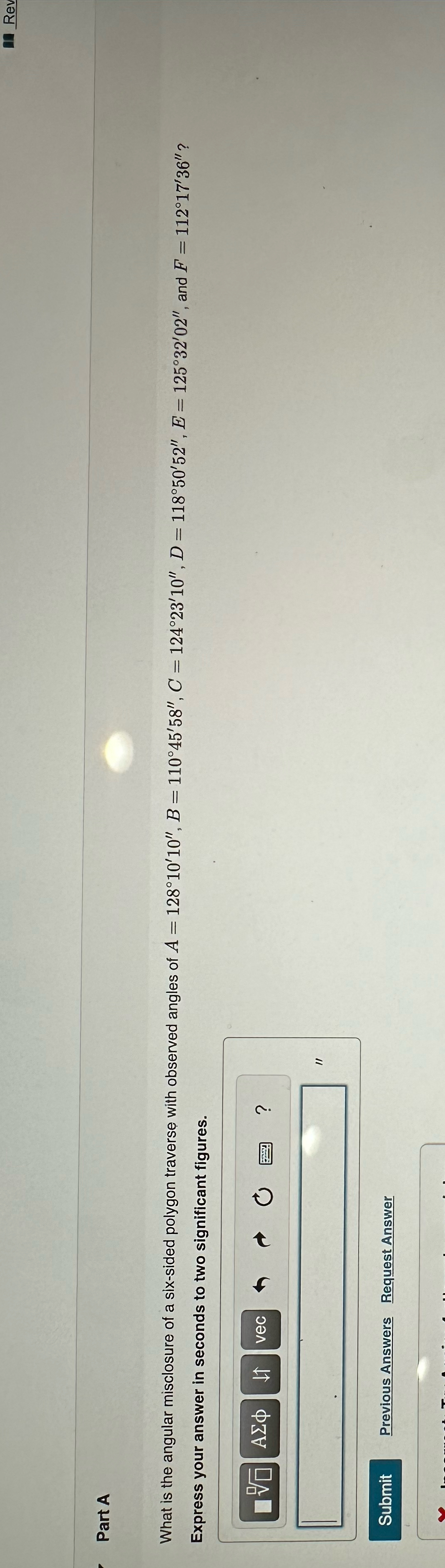 Part A Express your answer in seconds to two