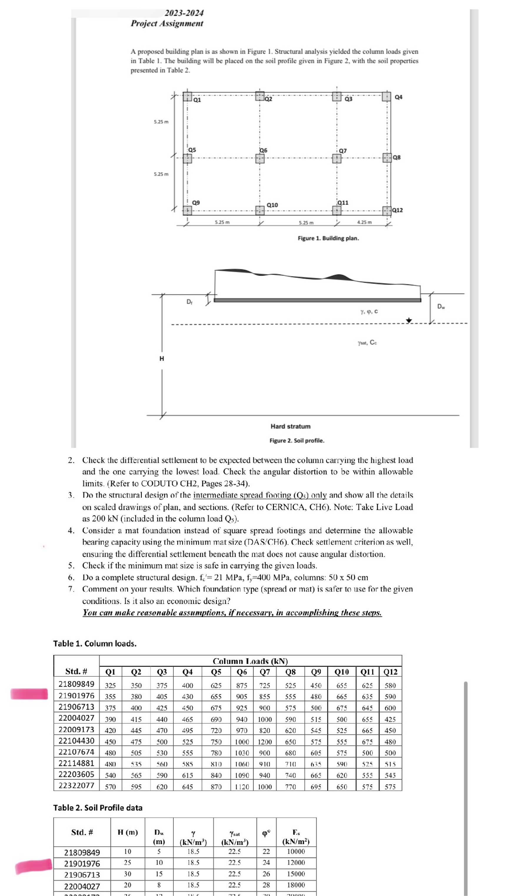 2 0 2 3 - 2 0 2 4 Project Assignment Bearing