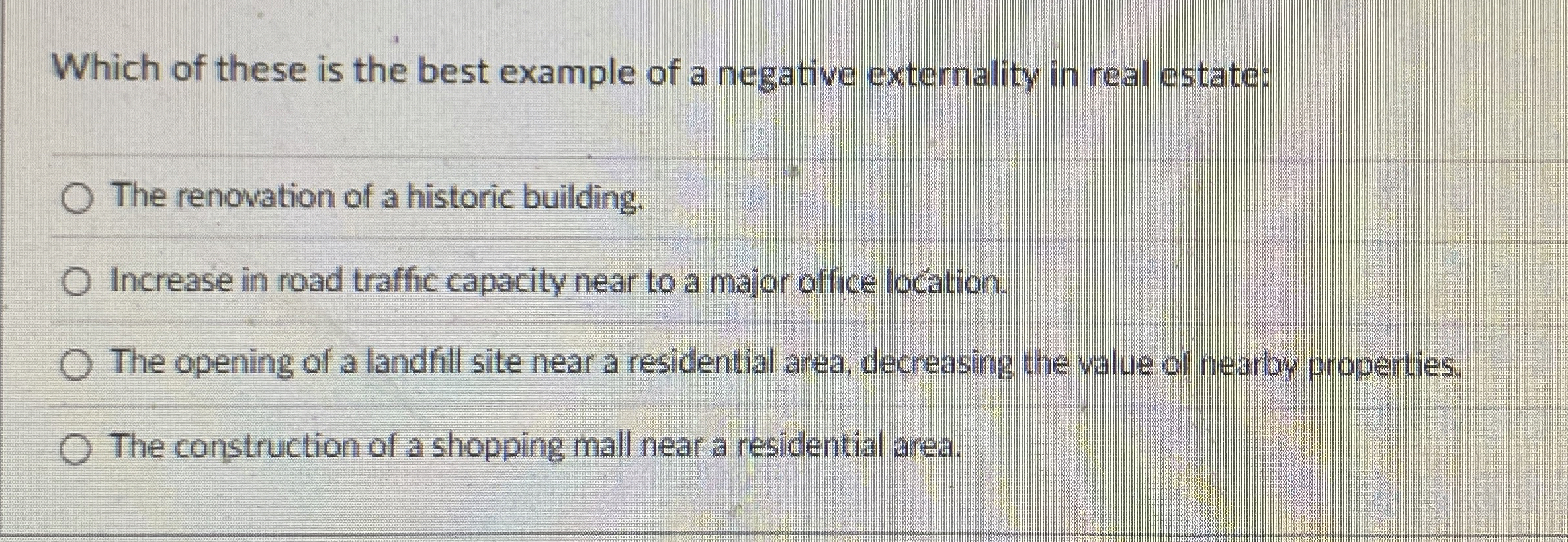 Which of these is the best example of a negative