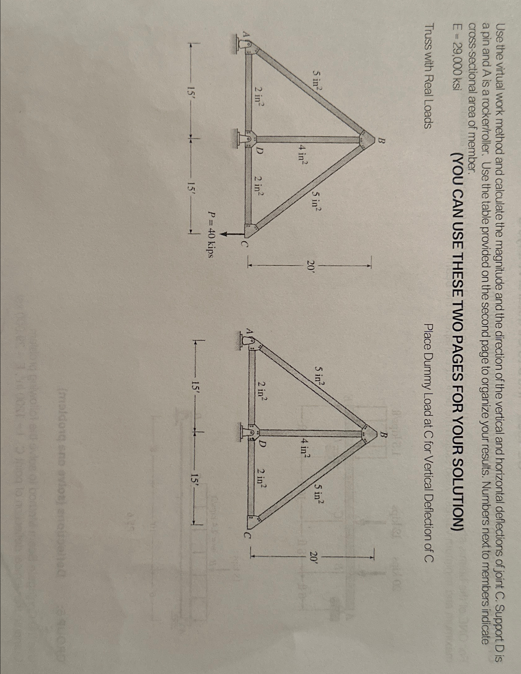 Use the virtual work method and calculate the