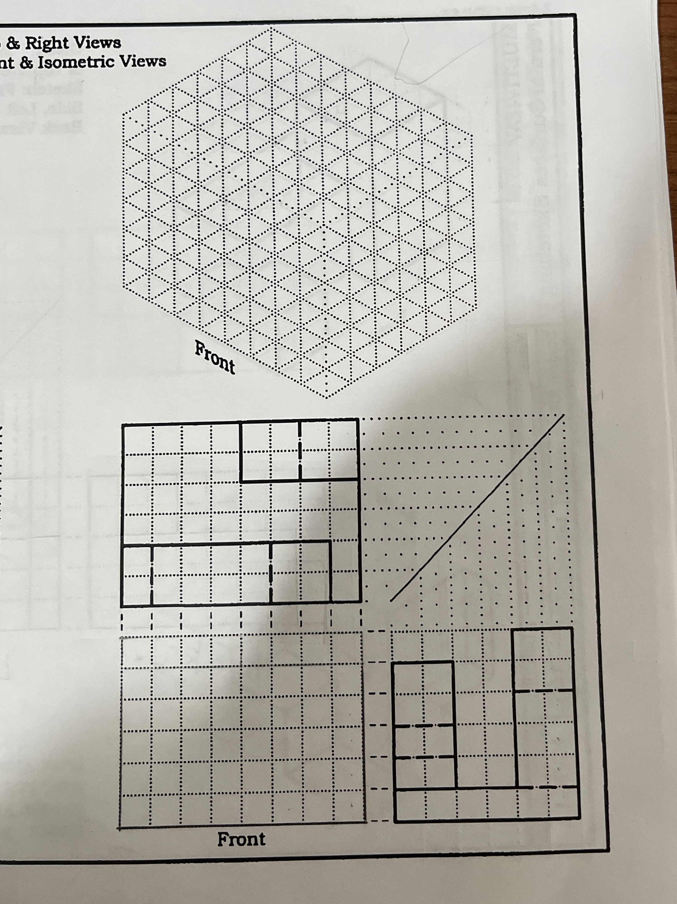 Can you draw a front view and a isometric view